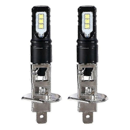 2x H1 6000k Super Ljust Vitt 6000lm LED Strålkastare Kit Helljus