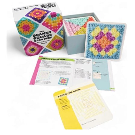 Mormorsrutor Kortset, 50 Mixa och Matcha Designkort, Stickset för Vuxna, Mormorsrutor Kortset Virkning (Endast Kort)