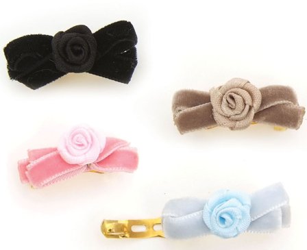 Puppy Angel - Velvet Pearl Hair Barrette