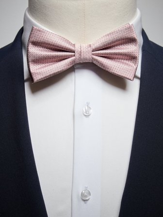 John Henric Men's Rosa Strukturiertes Vorgebundene Fliege Seide Size Pre-tied