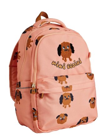 Mini Rodini Doggies Aop School Aop Backpack - Pink - ONE SIZE