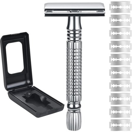 Sikkerhedsbarbermaskine til mænd, Sikkerhedsbarbermaskine med dobbelt kant