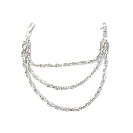 Byxkedja tre silverfärgade kedjor