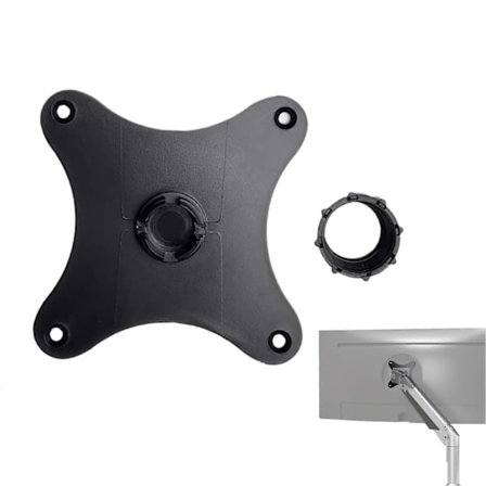 Monitor Mount Bracket Adapter 75mm VESA Hul 17mm Kuglehoved Horisontal Vertikal Tilt Til TV Monitor Projektor Sort (FMY)