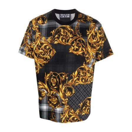 Versace Jeans Couture, T-Shirt Zwart, Heren, Maat:S