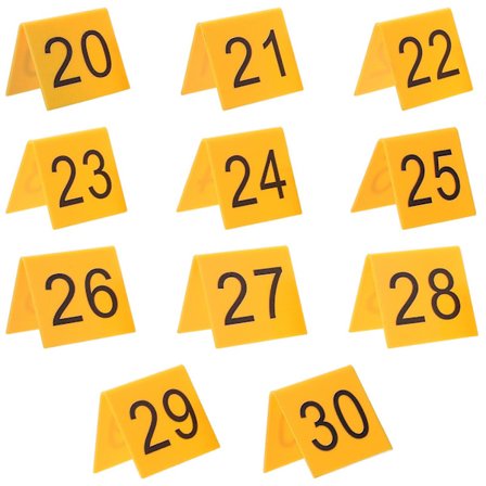 10 st bevismarkörer brottsplatsmarkörer bordsnummer skylt triangelnummermarkörer (21-30)