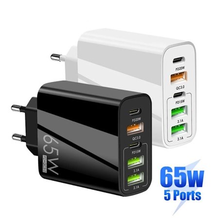 USB C Laddare Snabbladdning 65W Typ C Laddare EU-kontakt