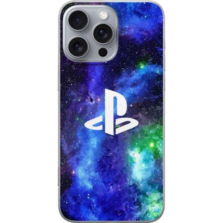 Yhteensopiva Puhelinkuori Apple iPhone 16 Pro Max Playstation-logo galaksitaustaa vasten kosminen pelisuunnittelu rohkeilla väreillä täydellinen pe