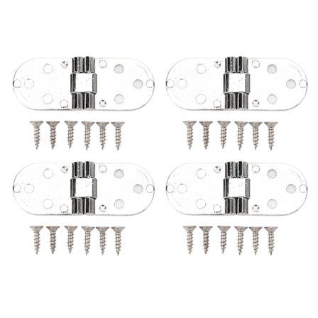 4 sæt 180 graders hængsel 0,09 tommer tykkelse metal folde flip top hængsel til foldebord symaskine blank krom