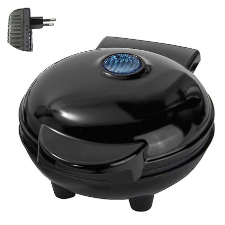 Mini vaffelkoker, liten vaffelkoker, nonstick chaffle maker for hash browns, keto chaffles enkle å rengjøre for individuelle pannekaker, 