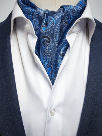 John Henric Men's Blauer Paisley Krawattenschal Size Onesize