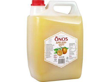 ÖNOS Apelsinsaft 1+6 5l - Lyreco - Kök och servering - Dryck - Drickor