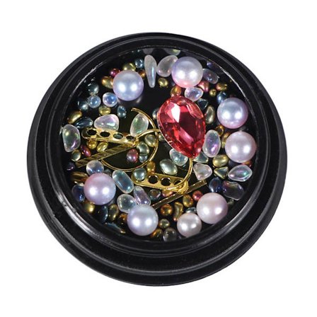Matte Pearls Uregelmessige Bor Fargerike Brostein Kjeder Neglekunst Dekorasjon 4#