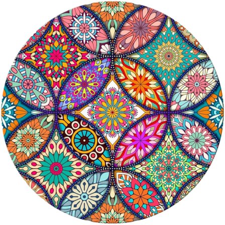 Paris Musmatta, pyöreä mandala-hiirimatto, söpö design-hiirimatto, liukumaton kumipohjainen hiirimatto ommellulla reunalla, vedenpitävä hiirimatto, 