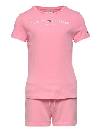 Essential Tee Short Set Sets Sets With Short-sleeved T-shirt Vaaleanpunainen Tommy Hilfiger