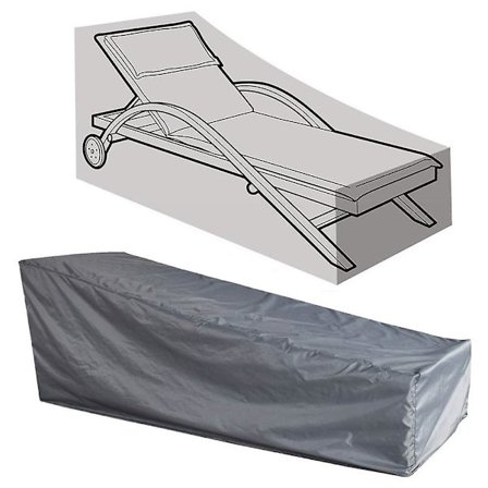 Beskyttende betræk til solseng, 208 x 76 x 41/79 cm Vandtæt solsengbetræk Presenning Havemøbelbetræk