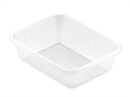 DUNI Matbehållare, Fixpack, 350 ml, engångsbruk, 146 x 110 x 6 mm, genomskinlig 50/fp - Lyreco - Kök och servering - Matförvaring - Plastformar och 