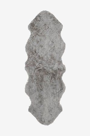 Skinnwille - Saueskinn Curly Dobbelt - Grå - Feller & skinntepper - Fra Homeroom