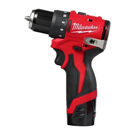 Milwaukee M12 BLDDRC-202C Borrskruvdragare med batteri och laddare, Elhandverktyg