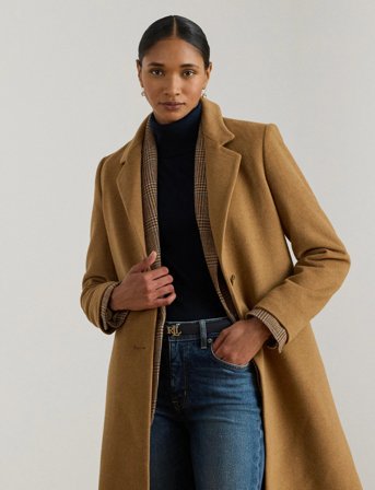 Lauren Ralph Lauren Wool-Blend Coat - Brown - 42