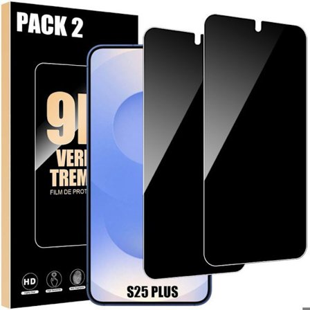 2x Beskyttelsesglas - BOOLING - til Samsung Galaxy S25 Plus - Anti-Spion Tempereret Glas