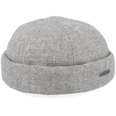 Stetson - Virgin Wool/Linen Docker Docker Grey Beanie - @ Hatstore