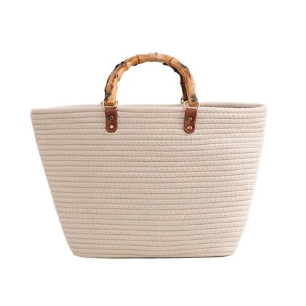 Käsilaukku Kudottu laukku VALKOINEN