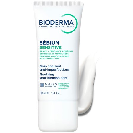 BIODERMA Sébium Sensitive Trattamento lenitivo anti-imperfezioni 30ml - Crema viso giorno antimperfezioni