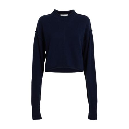 Sportmax, Round-neck Knitwear Blauw, Dames, Maat:M