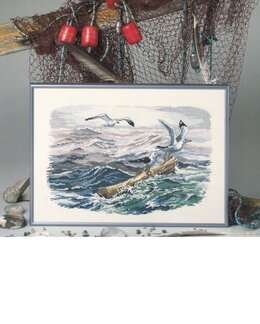 Broderipakke Bilde Måkeflukt Lin - Oehlenschläger