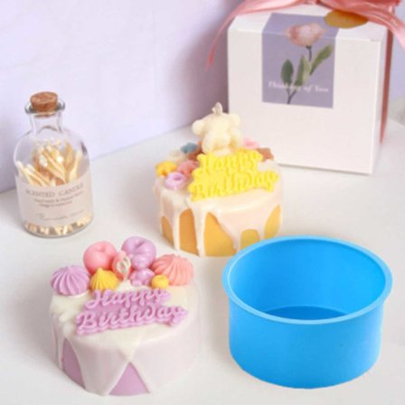 Liten rund bakform silikonkake mold 10 cm