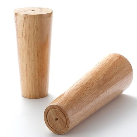 4 stk. bordben i tre, 15 cm