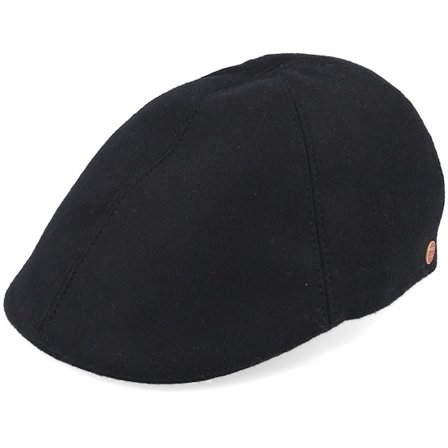 Mayser - Svart flatcap Caps - Paddy Wool Blend Black Flat Cap @ Hatstore