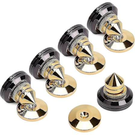 4 Styck Ljudförstärkare Skivspelare Isoleringsskydd Fötter Konisk Bottenplatta Klistra In Typ Anti-vibrationsplatta Med 3m Dubbelhäftande Tejp