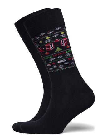 2P Giftset Pixel Cc Underwear Socks Regular Socks Blå HUGO