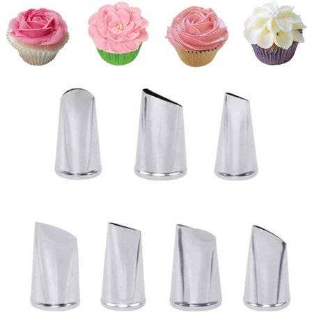 7 st Fondant Rosmunstycken, Set, Rostfritt Stål, Bakverk Dekoration Verktyg, Bakverk Dekoration Tillbehör Bakverk Verktyg