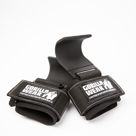 Gorilla Wear Gear Weightlifting Hooks Sort/Hvid