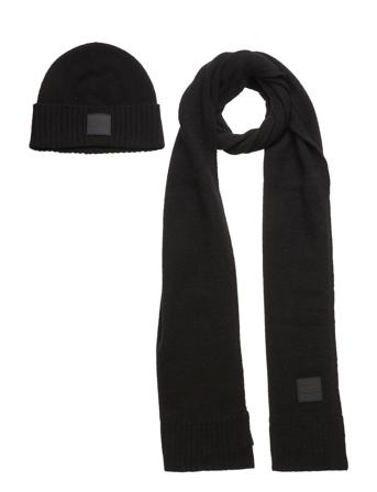 Andres_Set Accessories Scarves Winter Scarves Svart BOSS*Betinget Tilbud
