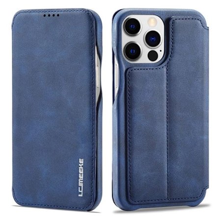 LC.IMEEKE iPhone 15 Pro Wallet Cover Stand/Card Holder - Blue