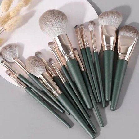 14Pcs Makeup Brushes Set Soft Synthetic Fiber Face Foundation Brush Powder Eye Shadow Cosmetic Brushes with PU Leather Bag