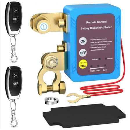 12V Batteri Koblingsbryter, 240A Batteri Koblingsbryter, Bilbatteri Koblingsbryter, Automatisk Drepbryter for Bil, Båt, RV, ATV, Lastebil