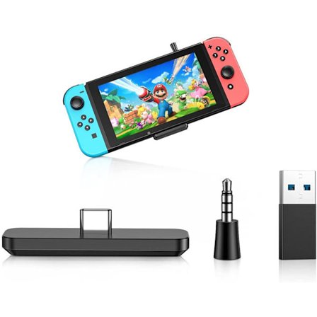 Bluetooth -sovitin, yhteensopiva Nintendo Switch / OLED / Lite, BT 5.0 kanssa.