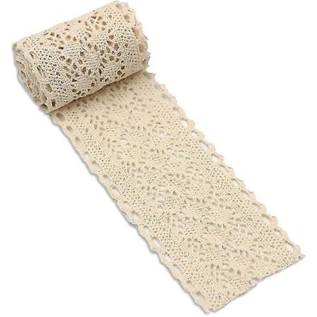 5 Yards Bredde 5,8 Cm Bomulls Heklet Kant Bånd Trim Vintage Stil Beige Bånd Elfenben Kant Trim Bånd For DIY