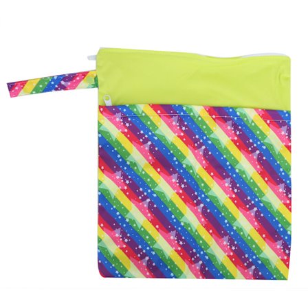 Återanvändbar Tvättbar Våt Torr Tygblöja Förvaringsväska Blöjorganisatör Babyprodukter Färgstark