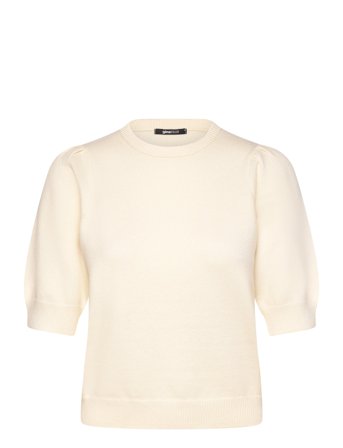 Gina Tricot Knitted Top - Cream - L