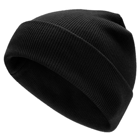 Hiems | Black Recycled Cotton Beanie for Men - Beanies