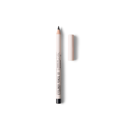 Ecooking Eyeliner Pencil 01 - Sort, Nærer Øjenhuden med Naturligt E-vitamin, Høj Pigmentering for Intens Farve