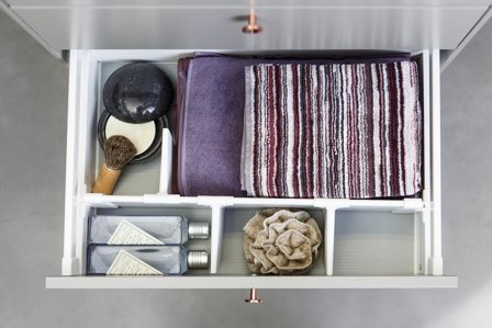 Gustavsberg Graphic Lådinsats fackindelad, för Graphic kommod för 60 cm kommod, Badrum