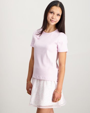 Creamie T-shirt SS Rib Rosa T-skjorter Jente - Kids Brand Store