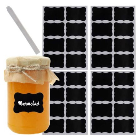 Stylusetiketter | Merking av krukker | 24 etiketter + penn